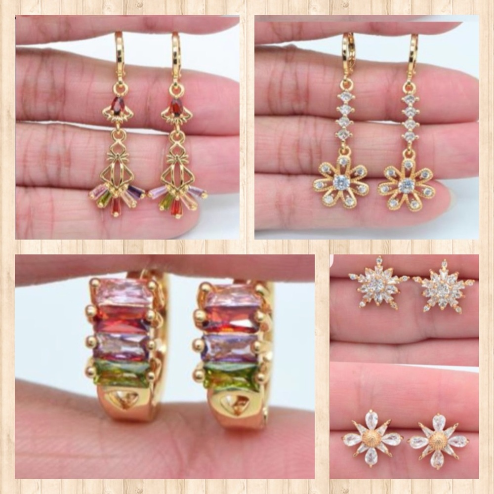 9k Gold Jewelry with Cubic Zirconia Stones